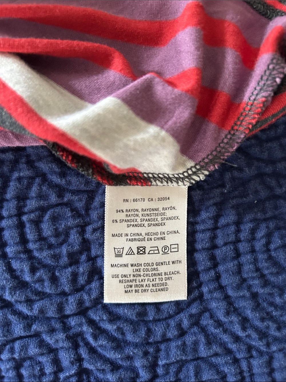 Anthropologie Red, Purple & Black Striped Turtleneck women’s Dress - Picture 5 of 5
